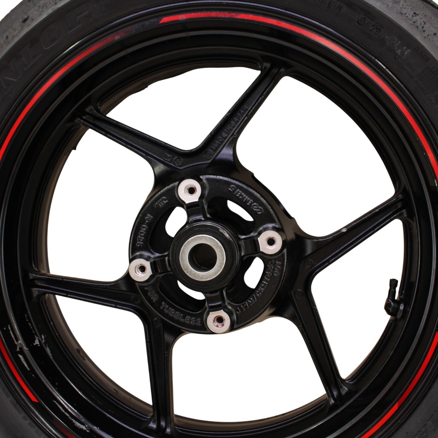2019 - 2025 KAWASAKI NINJA ZX6R REAR WHEEL RIM STRAIGHT BLACK STOCK
