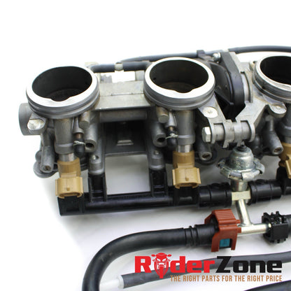2016 - 2018 YAMAHA YZF R1S MAIN THROTTLE BODY FUEL INJECTORS SILVER FUEL LINE