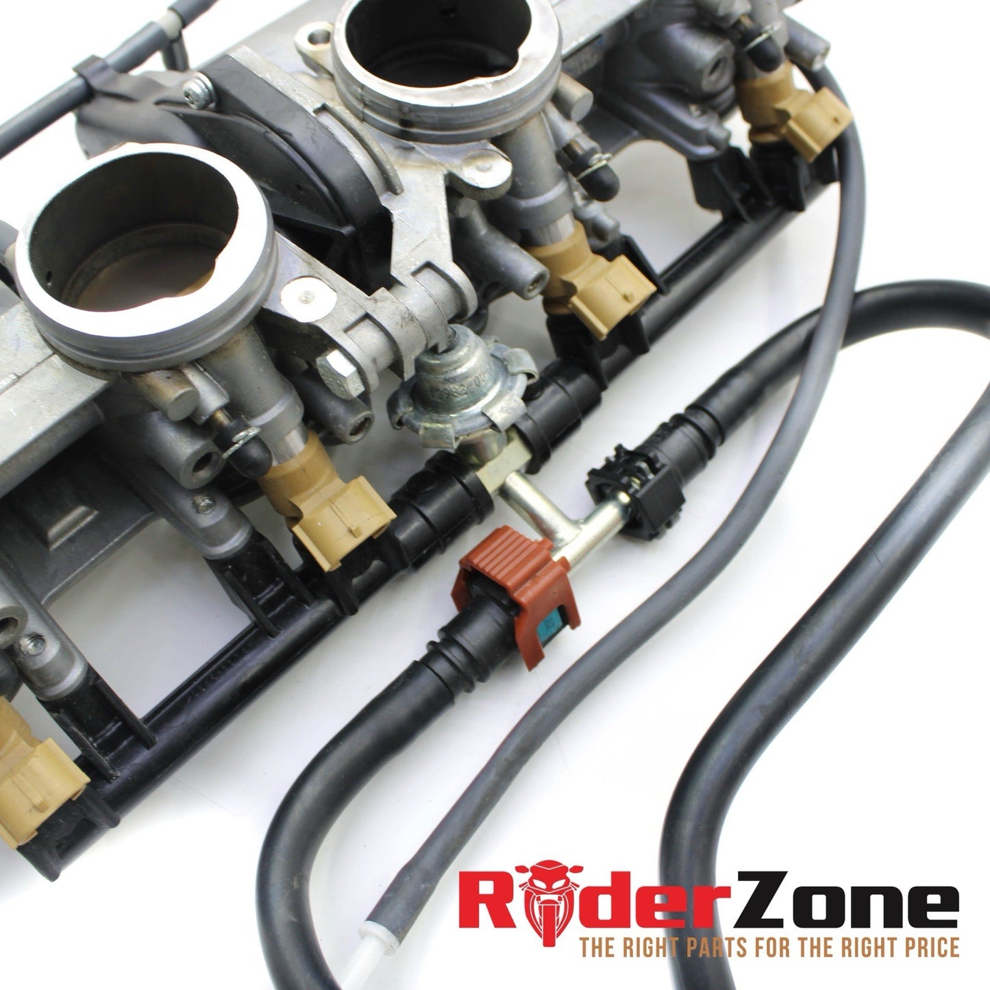 2016 - 2018 YAMAHA YZF R1S MAIN THROTTLE BODY FUEL INJECTORS SILVER FUEL LINE