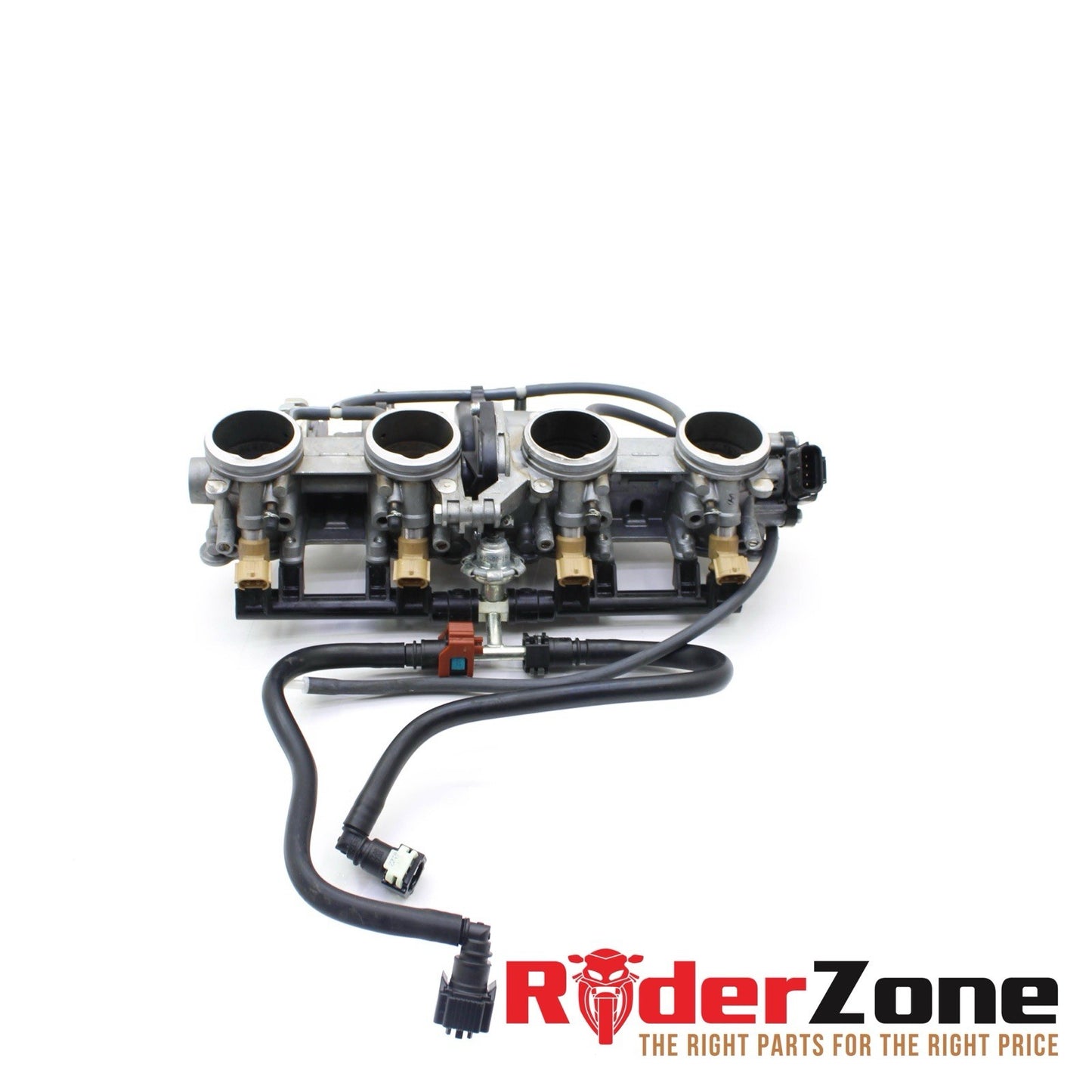 2016 - 2018 YAMAHA YZF R1S MAIN THROTTLE BODY FUEL INJECTORS SILVER FUEL LINE
