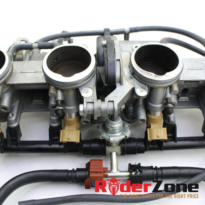 2016 - 2018 YAMAHA YZF R1S MAIN THROTTLE BODY FUEL INJECTORS SILVER FUEL LINE