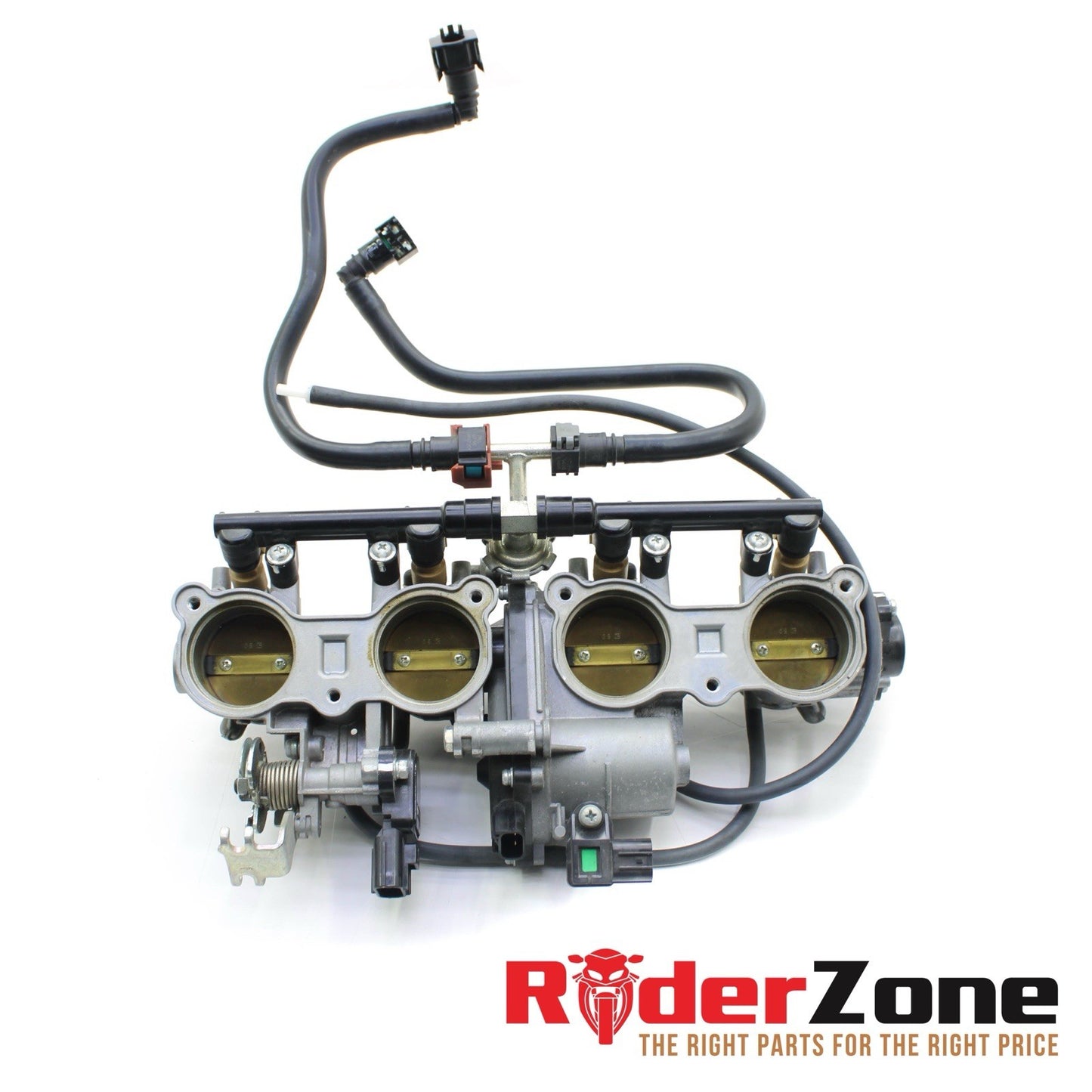 2016 - 2018 YAMAHA YZF R1S MAIN THROTTLE BODY FUEL INJECTORS SILVER FUEL LINE