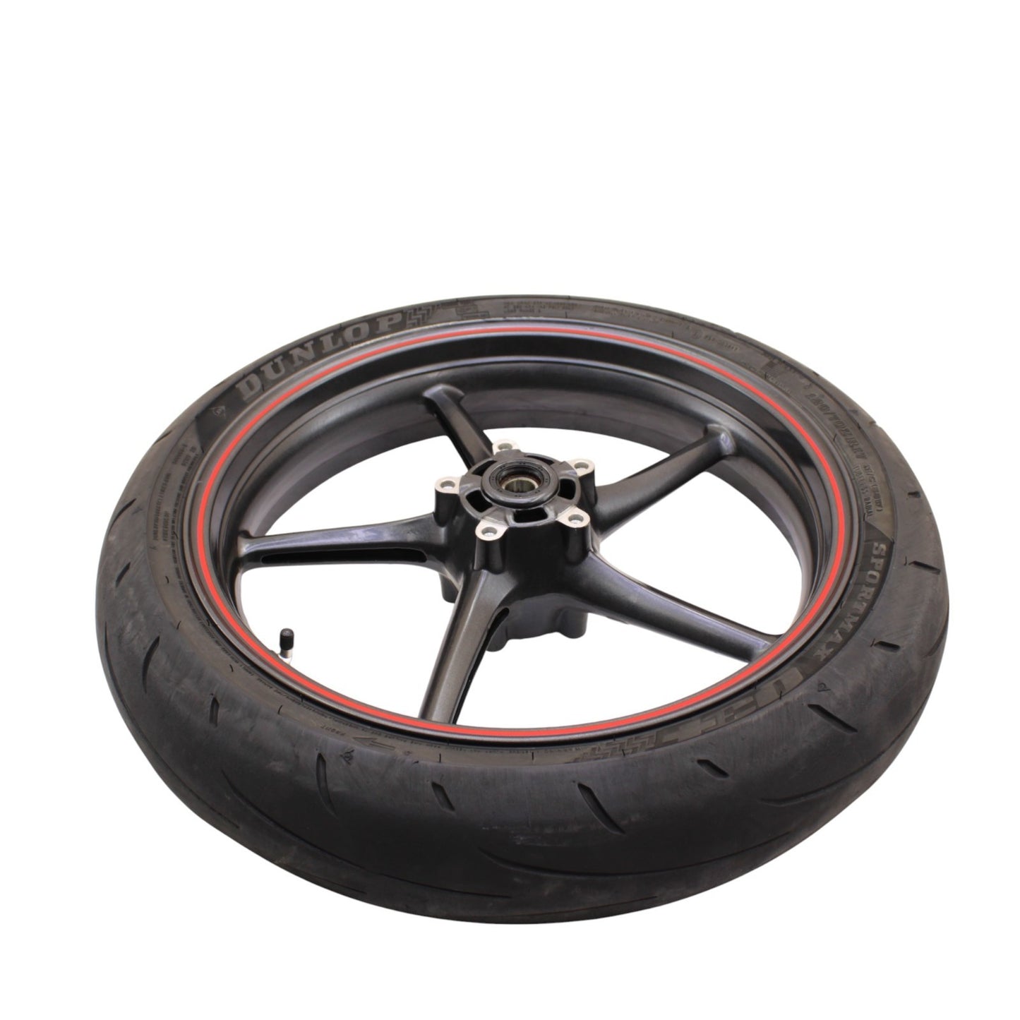 2009 - 2012 TRIUMPH DAYTONA 675R 675 WHEEL RIM TIRE RUBBER FRONT BACK RED BLACK