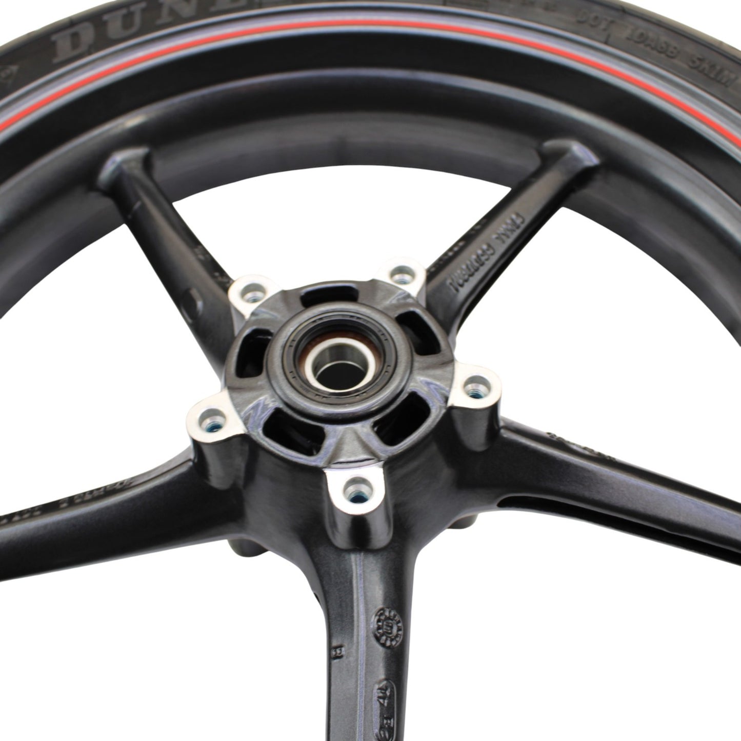 2009 - 2012 TRIUMPH DAYTONA 675R 675 WHEEL RIM TIRE RUBBER FRONT BACK RED BLACK