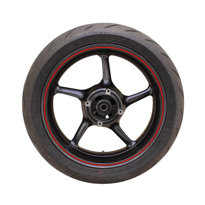 2009 - 2012 TRIUMPH DAYTONA 675R 675 REAR WHEEL RIM TIRE RUBBER BACK RED BLACK