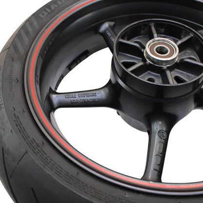2009 - 2012 TRIUMPH DAYTONA 675R 675 REAR WHEEL RIM TIRE RUBBER BACK RED BLACK