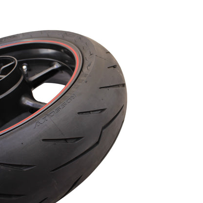 2009 - 2012 TRIUMPH DAYTONA 675R 675 REAR WHEEL RIM TIRE RUBBER BACK RED BLACK