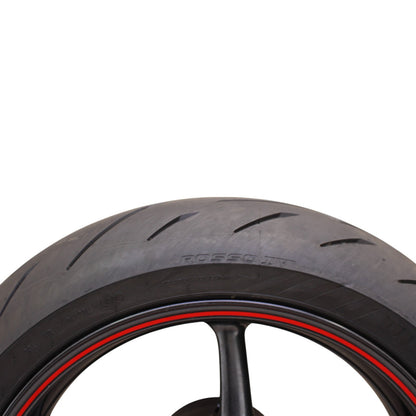 2009 - 2012 TRIUMPH DAYTONA 675R 675 REAR WHEEL RIM TIRE RUBBER BACK RED BLACK