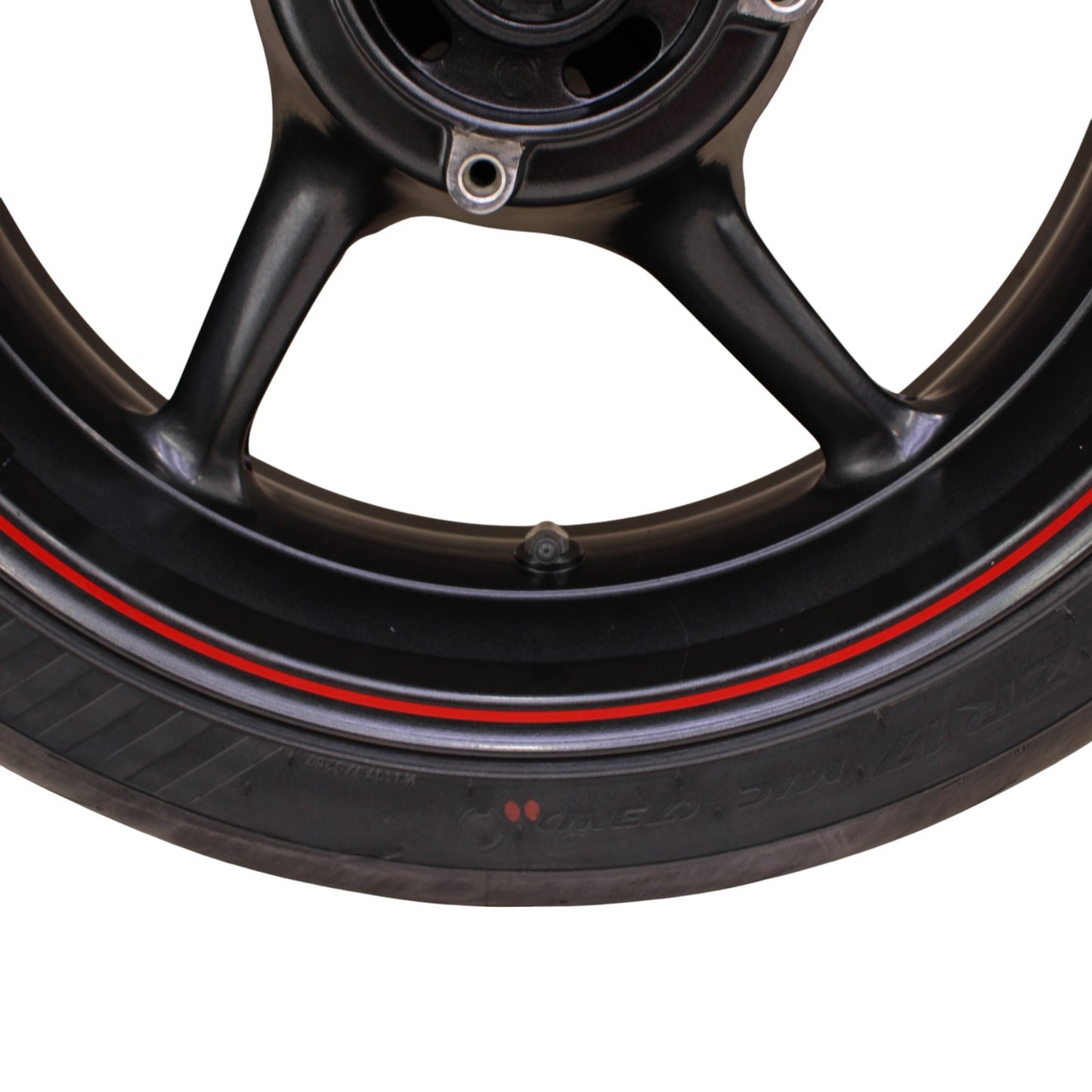 2009 - 2012 TRIUMPH DAYTONA 675R 675 REAR WHEEL RIM TIRE RUBBER BACK RED BLACK