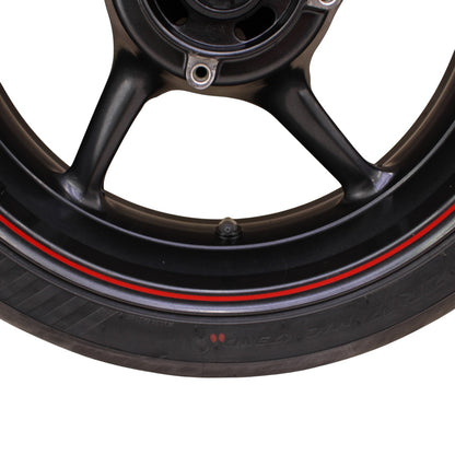2009 - 2012 TRIUMPH DAYTONA 675R 675 REAR WHEEL RIM TIRE RUBBER BACK RED BLACK