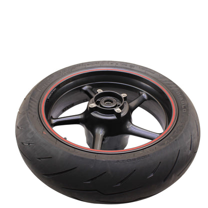 2009 - 2012 TRIUMPH DAYTONA 675R 675 REAR WHEEL RIM TIRE RUBBER BACK RED BLACK