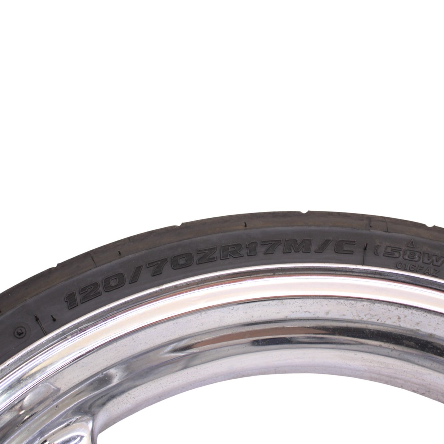 2006 - 2007 SUZUKI GSXR 600 GSXR 750 FRONT WHEEL RIM TIRE RUBBER SILVER