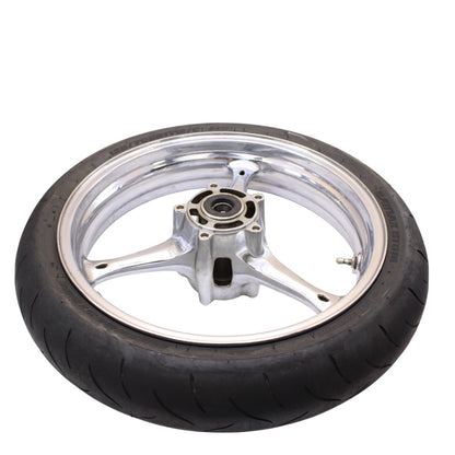 2006 - 2007 SUZUKI GSXR 600 GSXR 750 FRONT WHEEL RIM TIRE RUBBER SILVER