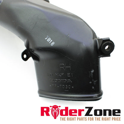 2017 - 2019 HONDA CBR1000RR RIGHT AIR DUCT INTAKE STOCK BLACK PLASTIC
