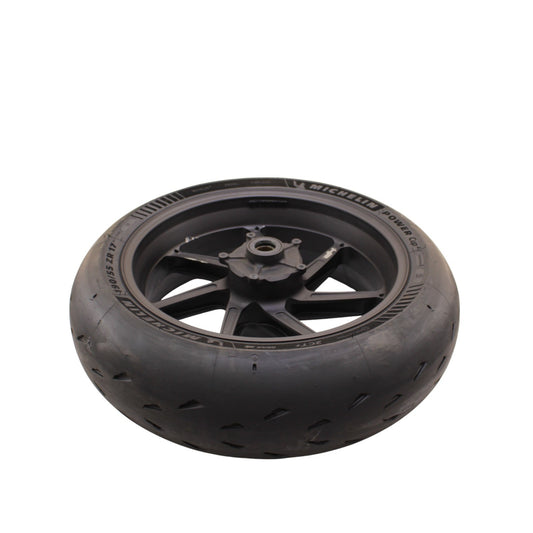 2015 - 2019 BMW S1000RR FRONT WHEEL RIM TIRE RUBBER BLACK OEM STOCK STRAIGHT