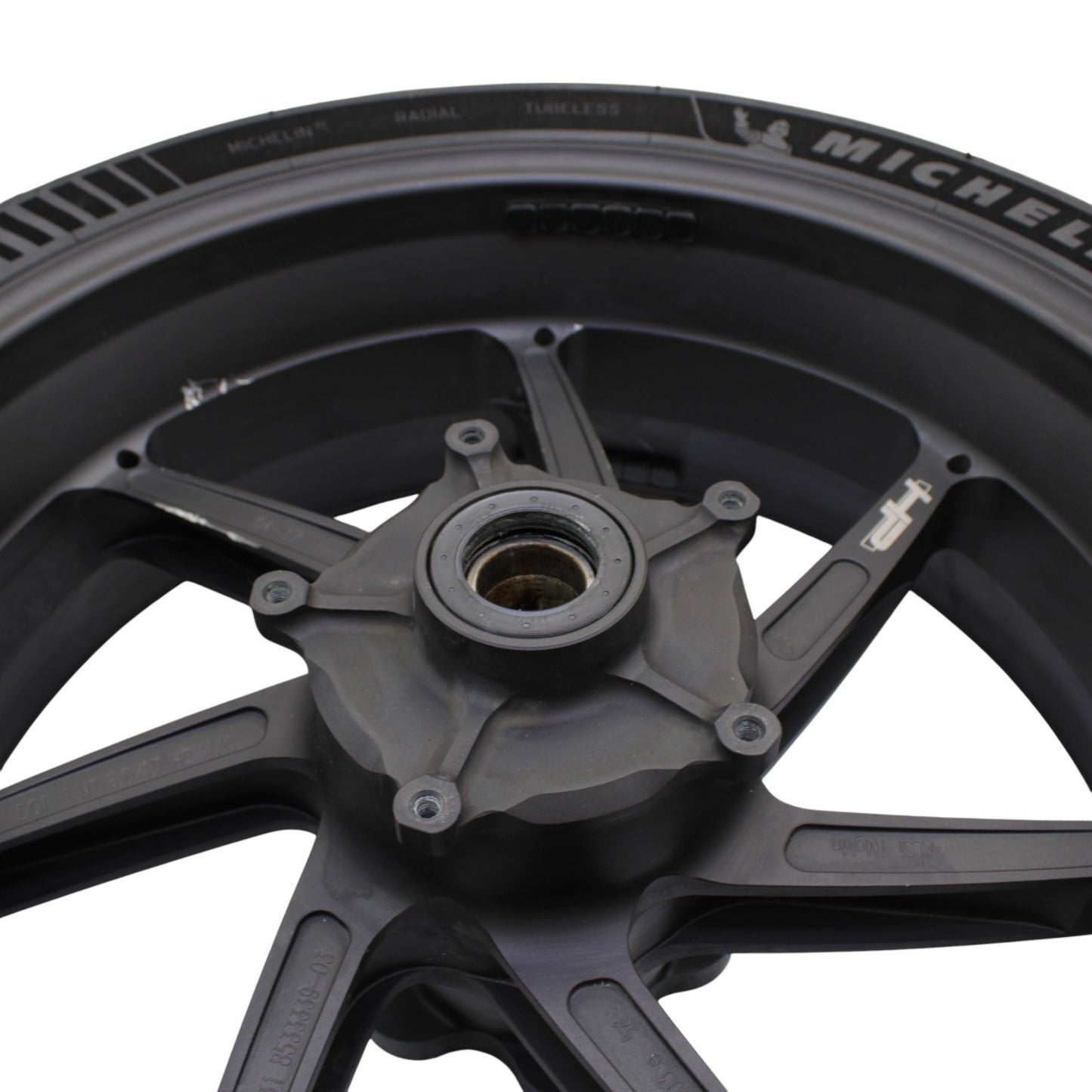 2015 - 2019 BMW S1000RR FRONT WHEEL RIM TIRE RUBBER BLACK OEM STOCK STRAIGHT