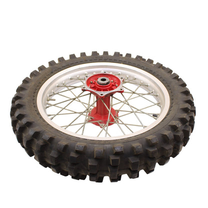 1991 - 1995 KTM 250 300 EXC REAR WHEEL RIM TIRE RUBBER SILVER RED