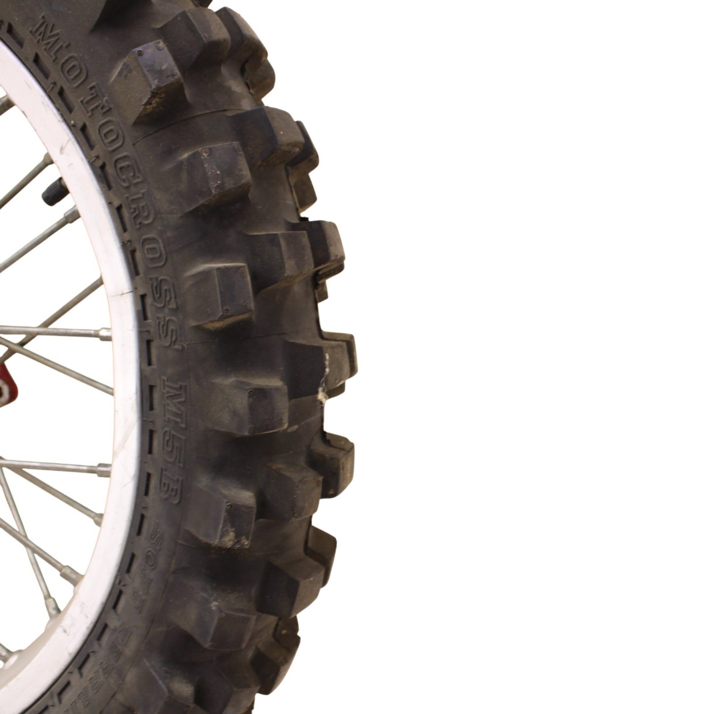 1991 - 1995 KTM 250 300 EXC REAR WHEEL RIM TIRE RUBBER SILVER RED