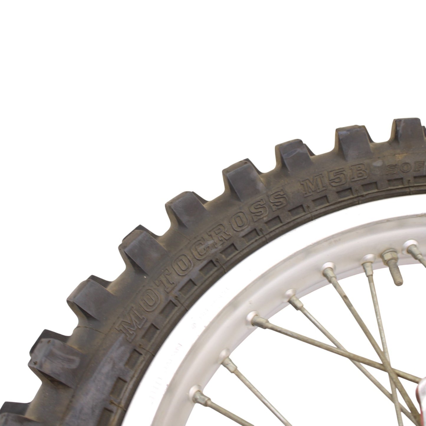 1991 - 1995 KTM 250 300 EXC REAR WHEEL RIM TIRE RUBBER SILVER RED