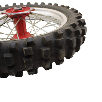 1991 - 1995 KTM 250 300 EXC REAR WHEEL RIM TIRE RUBBER SILVER RED