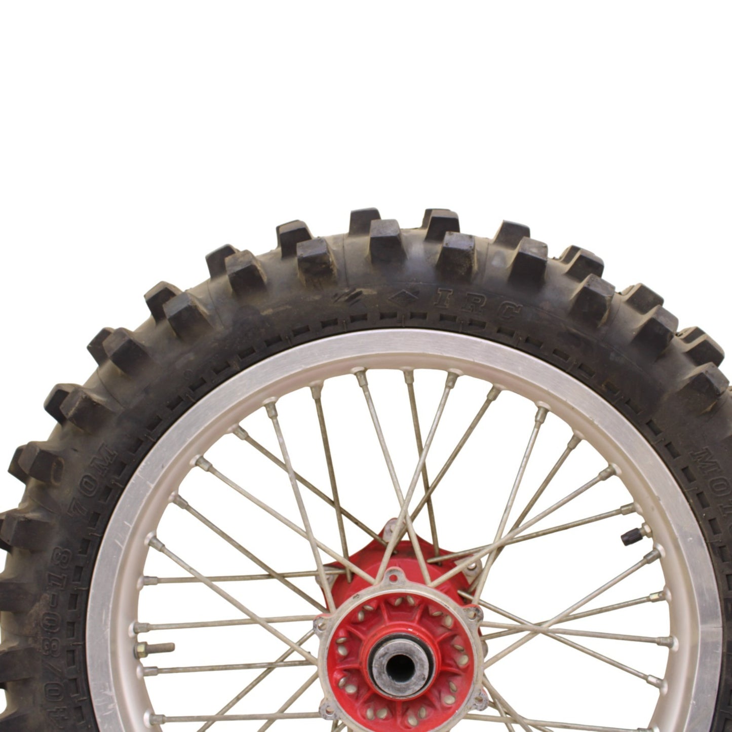 1991 - 1995 KTM 250 300 EXC REAR WHEEL RIM TIRE RUBBER SILVER RED