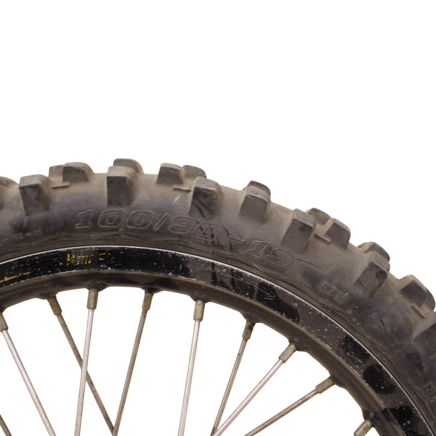 1997 - 2002 KAWASAKI KX125 KX250 REAR WHEEL RIM TIRE RUBBER SILVER