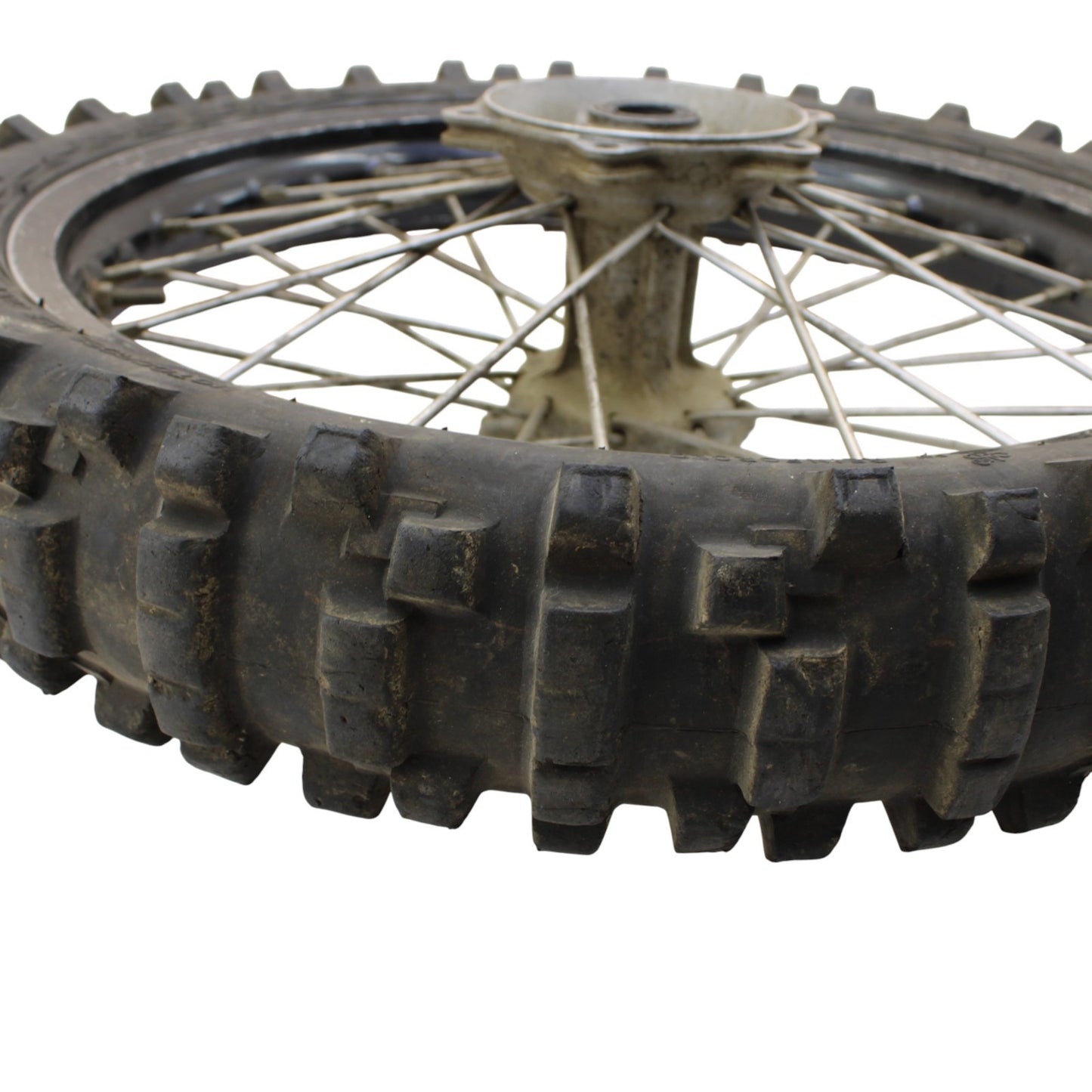 1997 - 2002 KAWASAKI KX125 KX250 REAR WHEEL RIM TIRE RUBBER SILVER