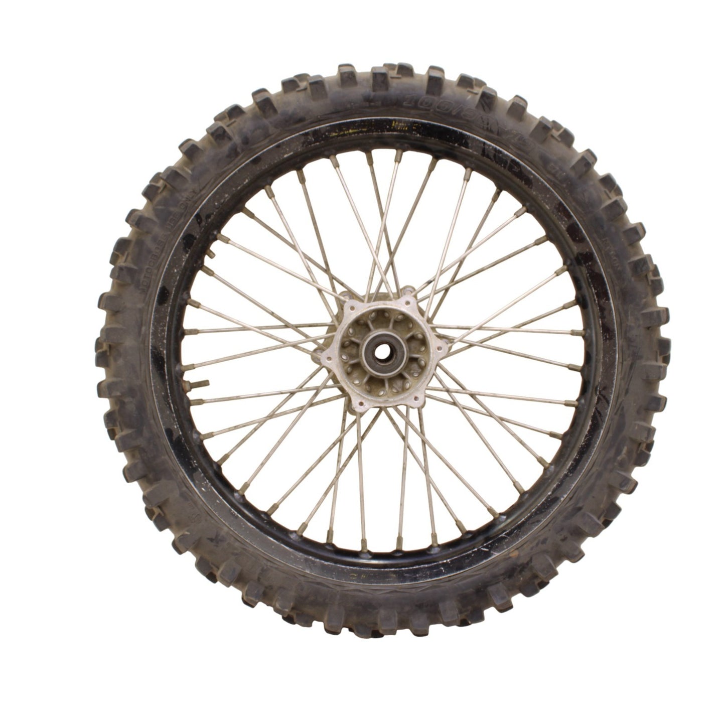 1997 - 2002 KAWASAKI KX125 KX250 REAR WHEEL RIM TIRE RUBBER SILVER