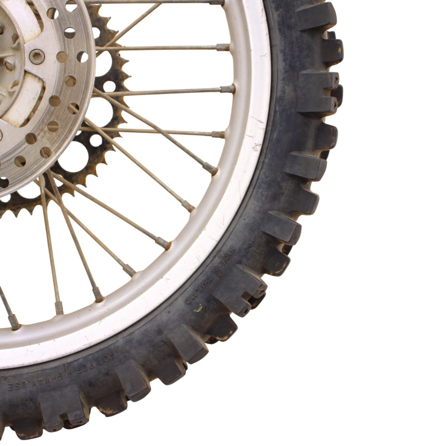 1996 - 2001 YAMAHA YZ125 REAR WHEEL RIM TIRE HUB BACK ROTOR CHAIN SPROCKET
