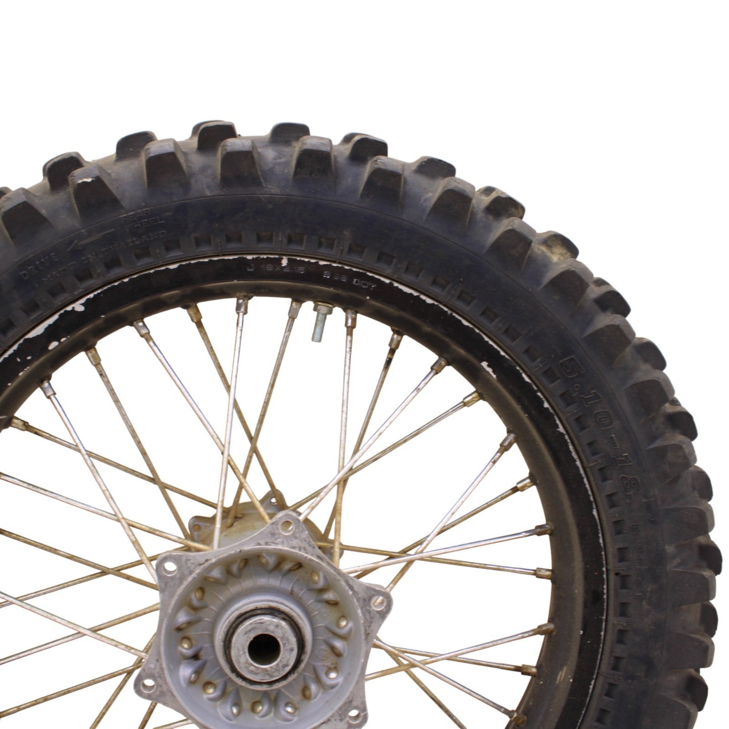 2000 - 2012 KTM 250 EXC REAR WHEEL BACK RIM TIRE RUBBER SILVER