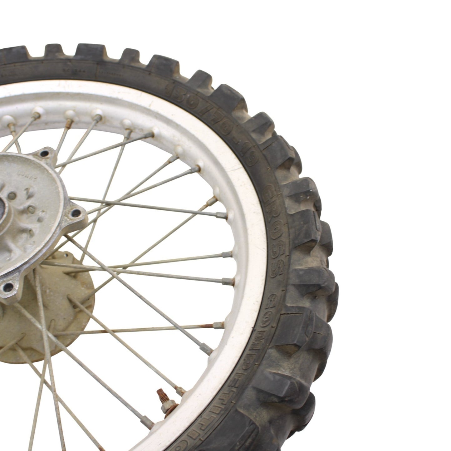 1992 - 1995 YAMAHA YZ250 FRONT WHEEL RIM TIRE RUBBER SILVER