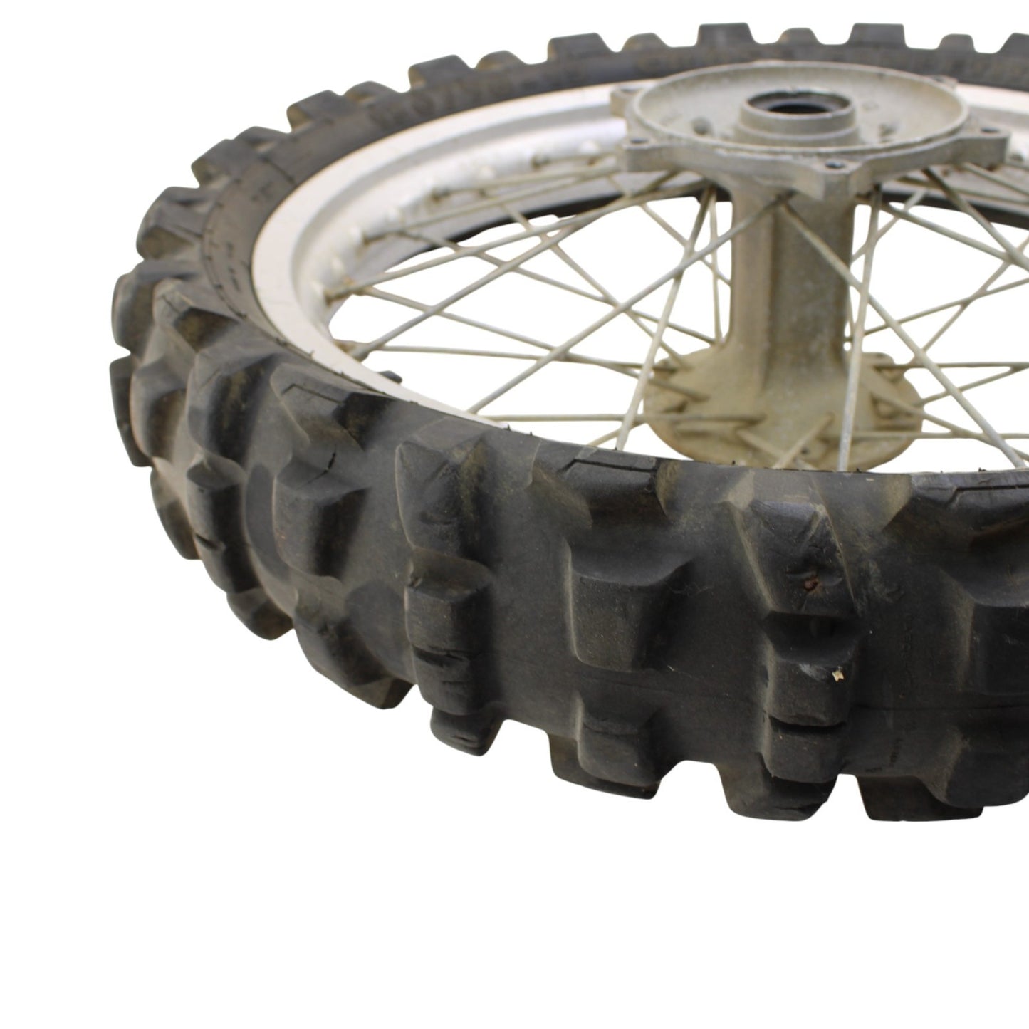 1992 - 1995 YAMAHA YZ250 FRONT WHEEL RIM TIRE RUBBER SILVER