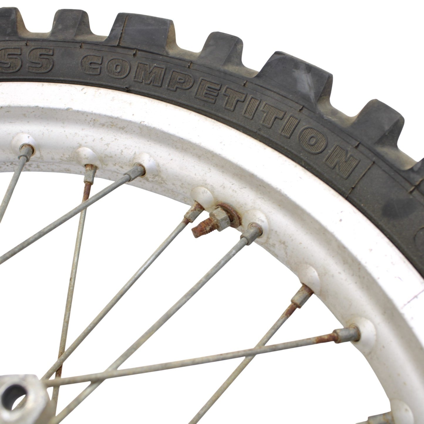 1992 - 1995 YAMAHA YZ250 FRONT WHEEL RIM TIRE RUBBER SILVER