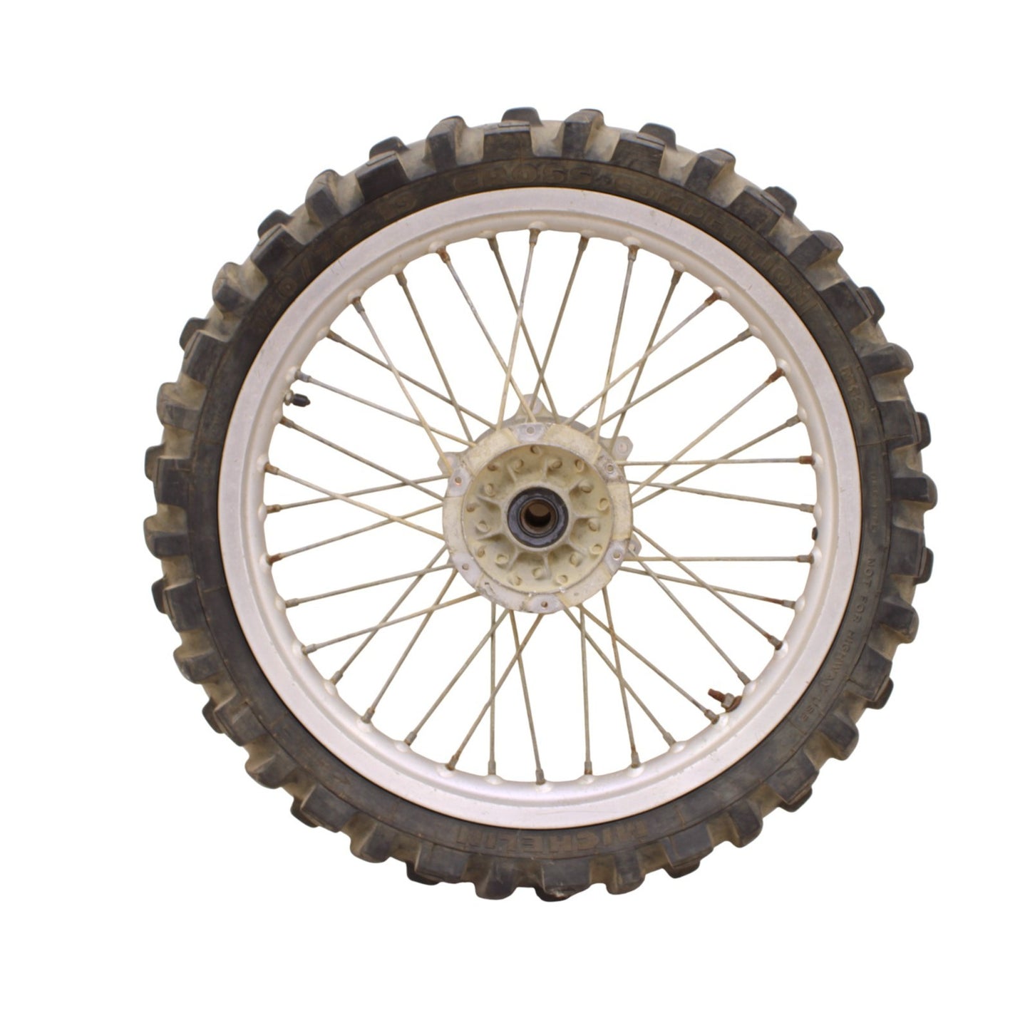 1992 - 1995 YAMAHA YZ250 FRONT WHEEL RIM TIRE RUBBER SILVER