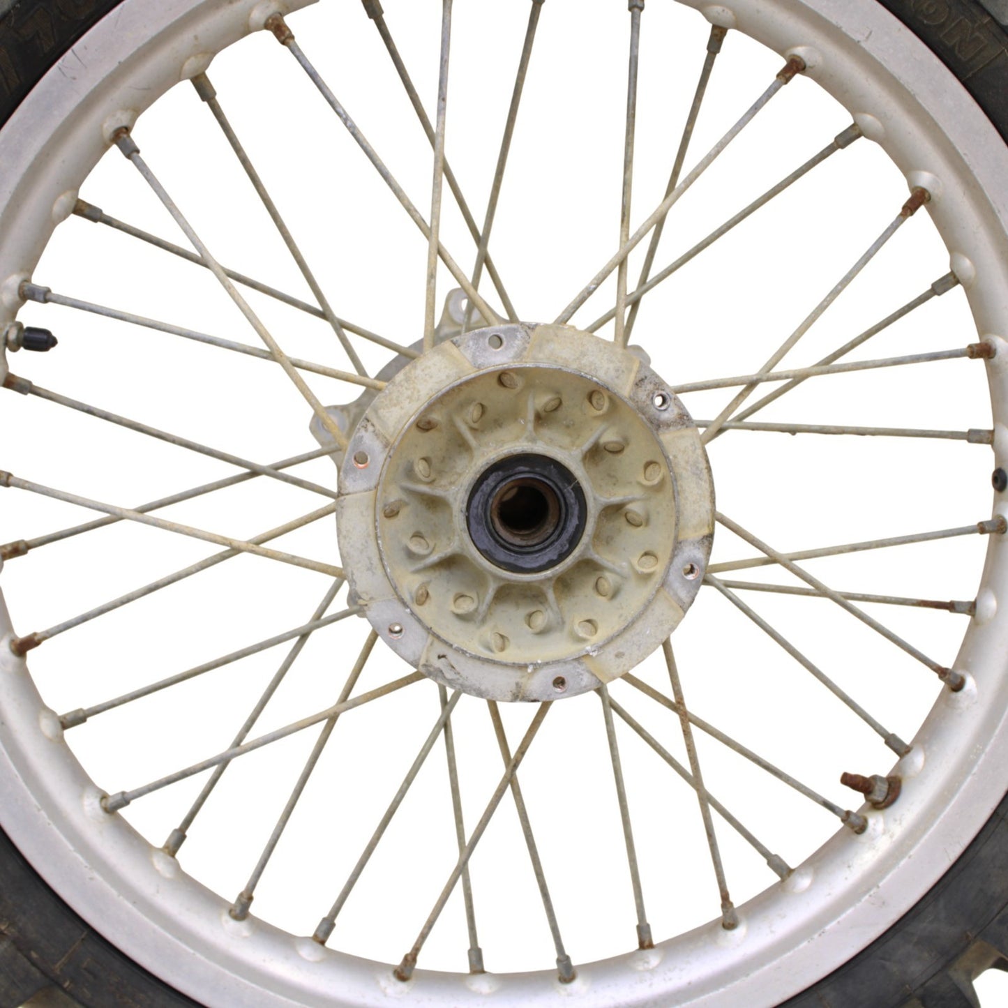 1992 - 1995 YAMAHA YZ250 FRONT WHEEL RIM TIRE RUBBER SILVER