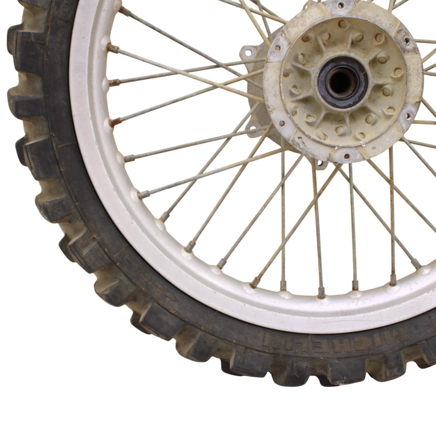 1992 - 1995 YAMAHA YZ250 FRONT WHEEL RIM TIRE RUBBER SILVER