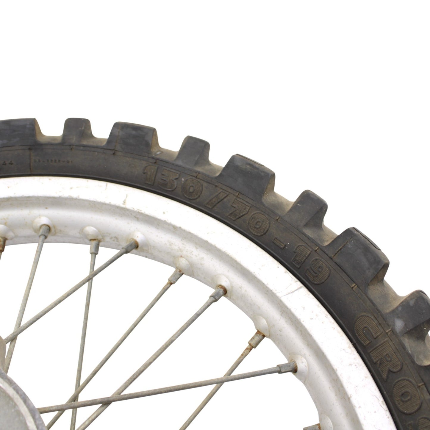 1992 - 1995 YAMAHA YZ250 FRONT WHEEL RIM TIRE RUBBER SILVER