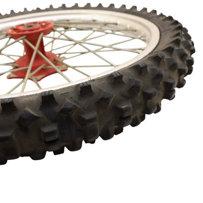 1991 - 1995 KTM 250 300 EXC FRONT WHEEL RIM TIRE RUBBER SILVER RED