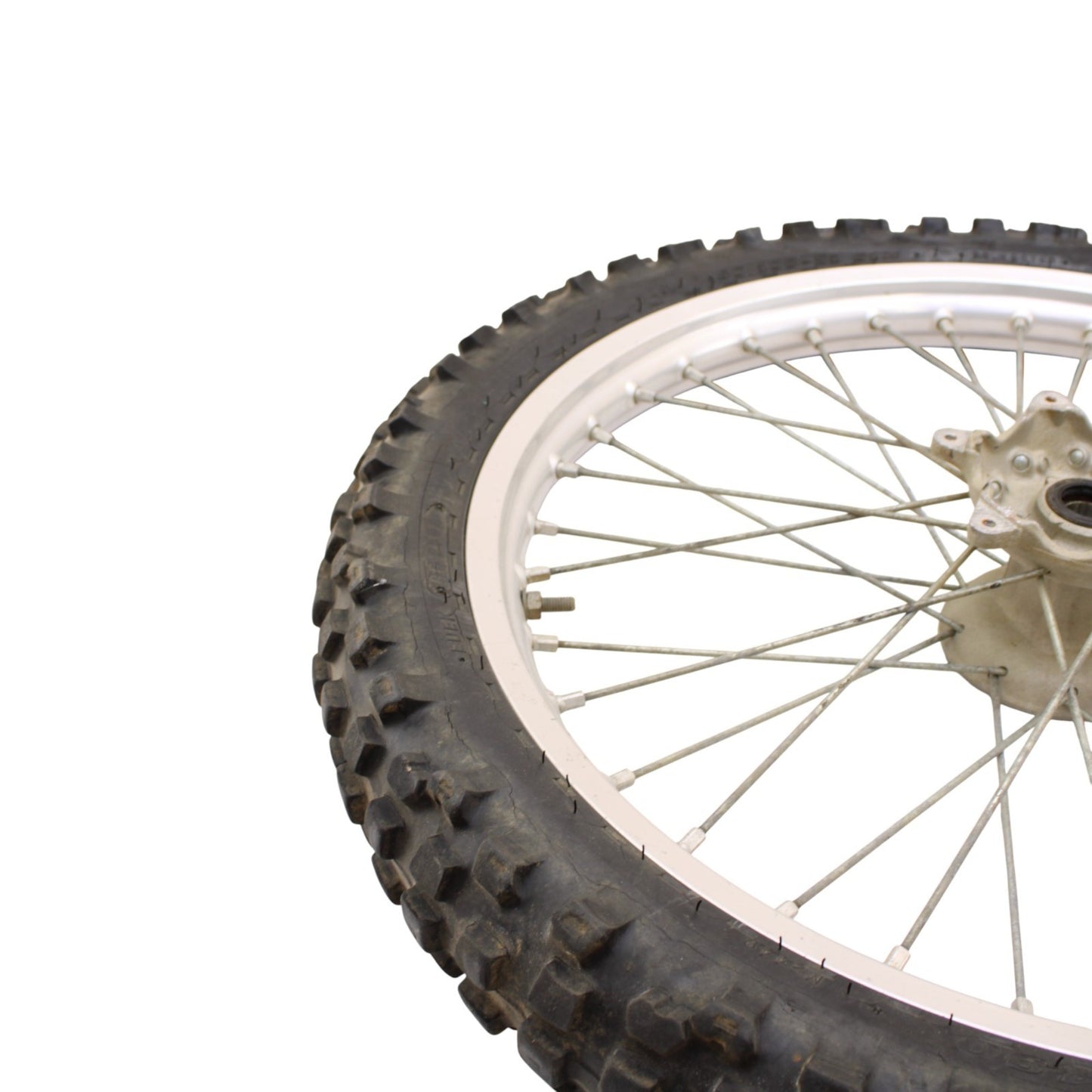 1986 - 1989 YAMAHA YZ125 YZ250 FRONT WHEEL RIM TIRE RUBBER SILVER