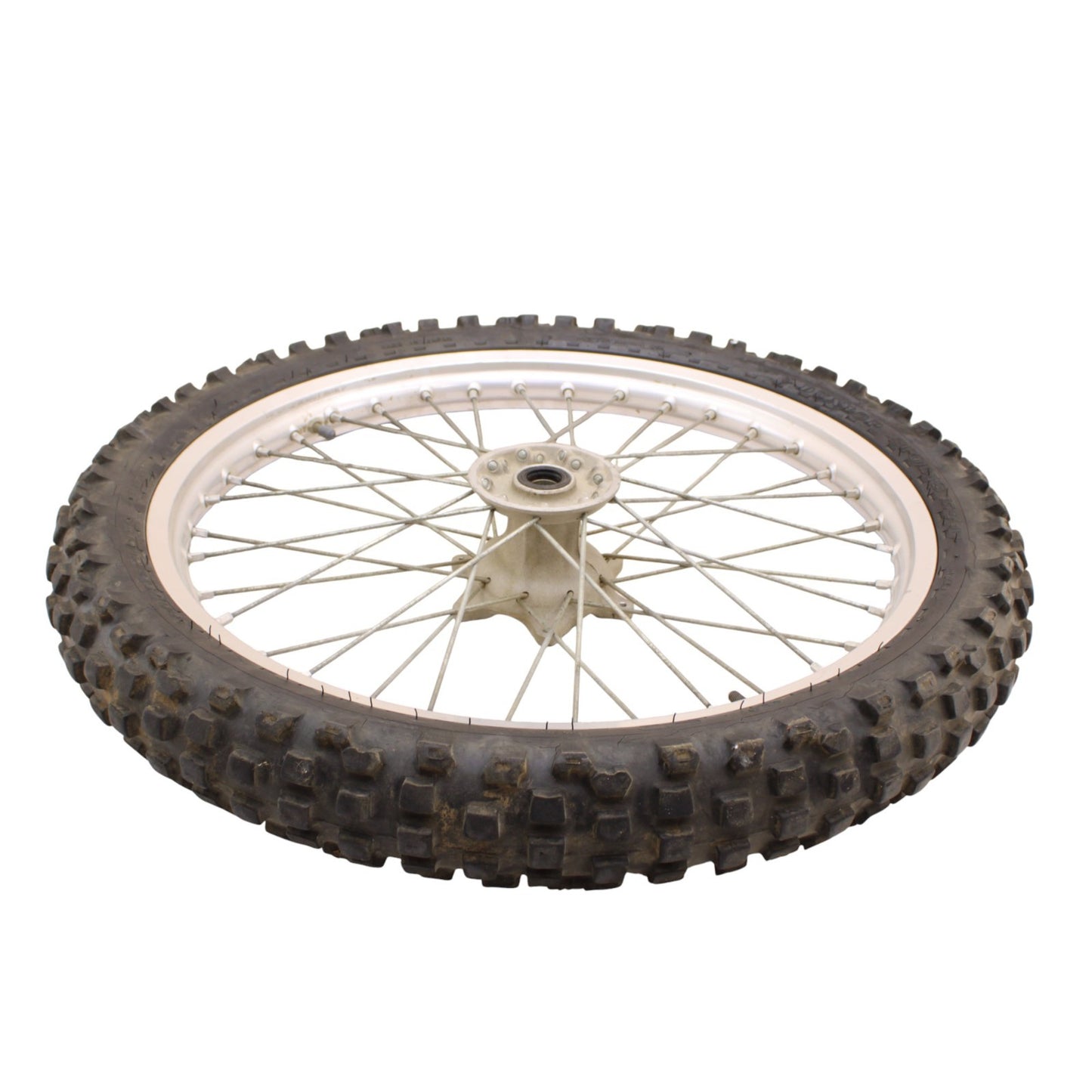 1986 - 1989 YAMAHA YZ125 YZ250 FRONT WHEEL RIM TIRE RUBBER SILVER