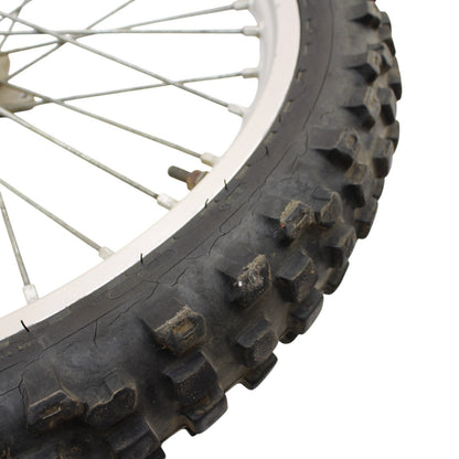 1986 - 1989 YAMAHA YZ125 YZ250 FRONT WHEEL RIM TIRE RUBBER SILVER