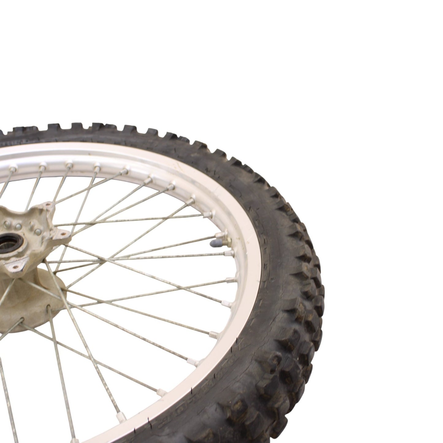 1986 - 1989 YAMAHA YZ125 YZ250 FRONT WHEEL RIM TIRE RUBBER SILVER