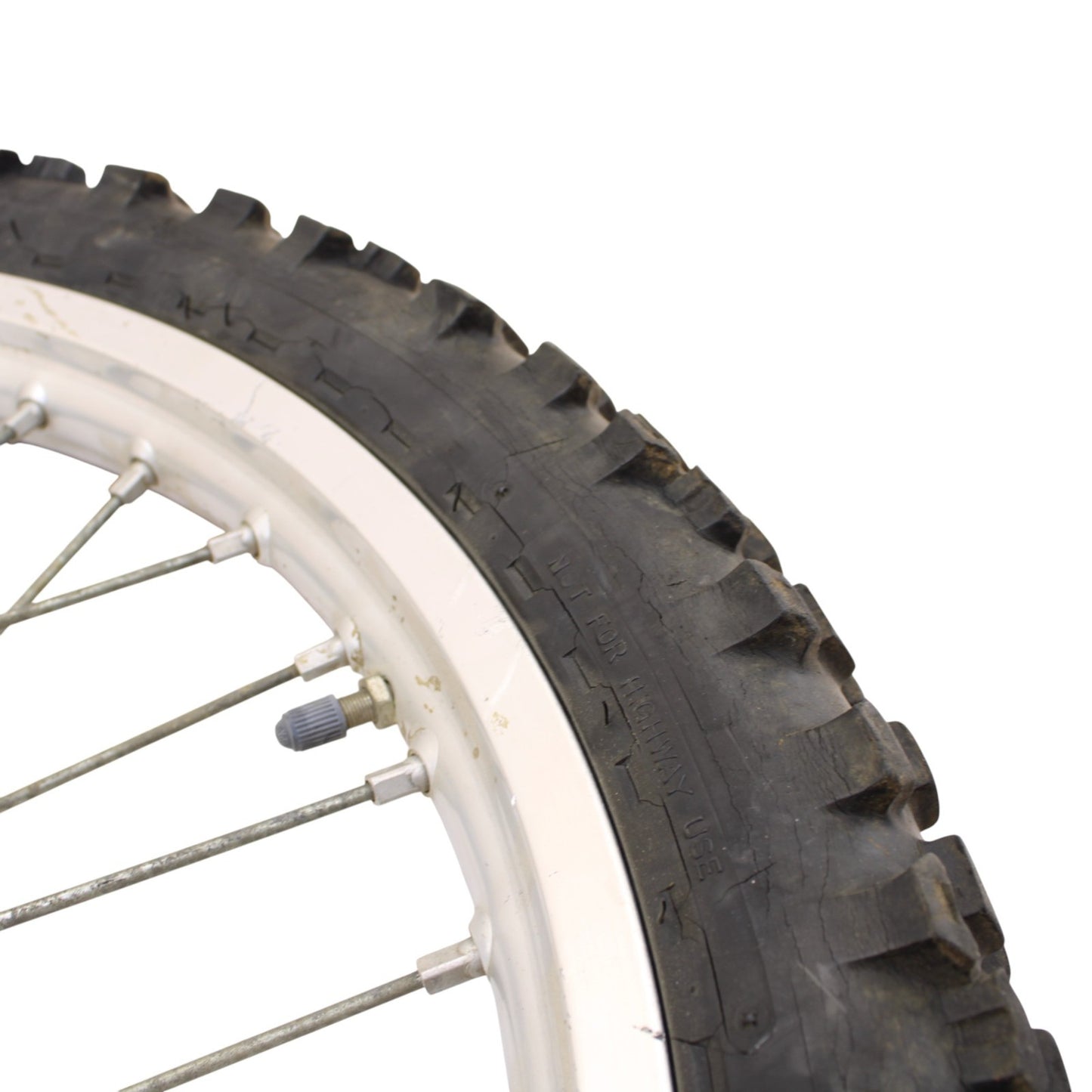 1986 - 1989 YAMAHA YZ125 YZ250 FRONT WHEEL RIM TIRE RUBBER SILVER