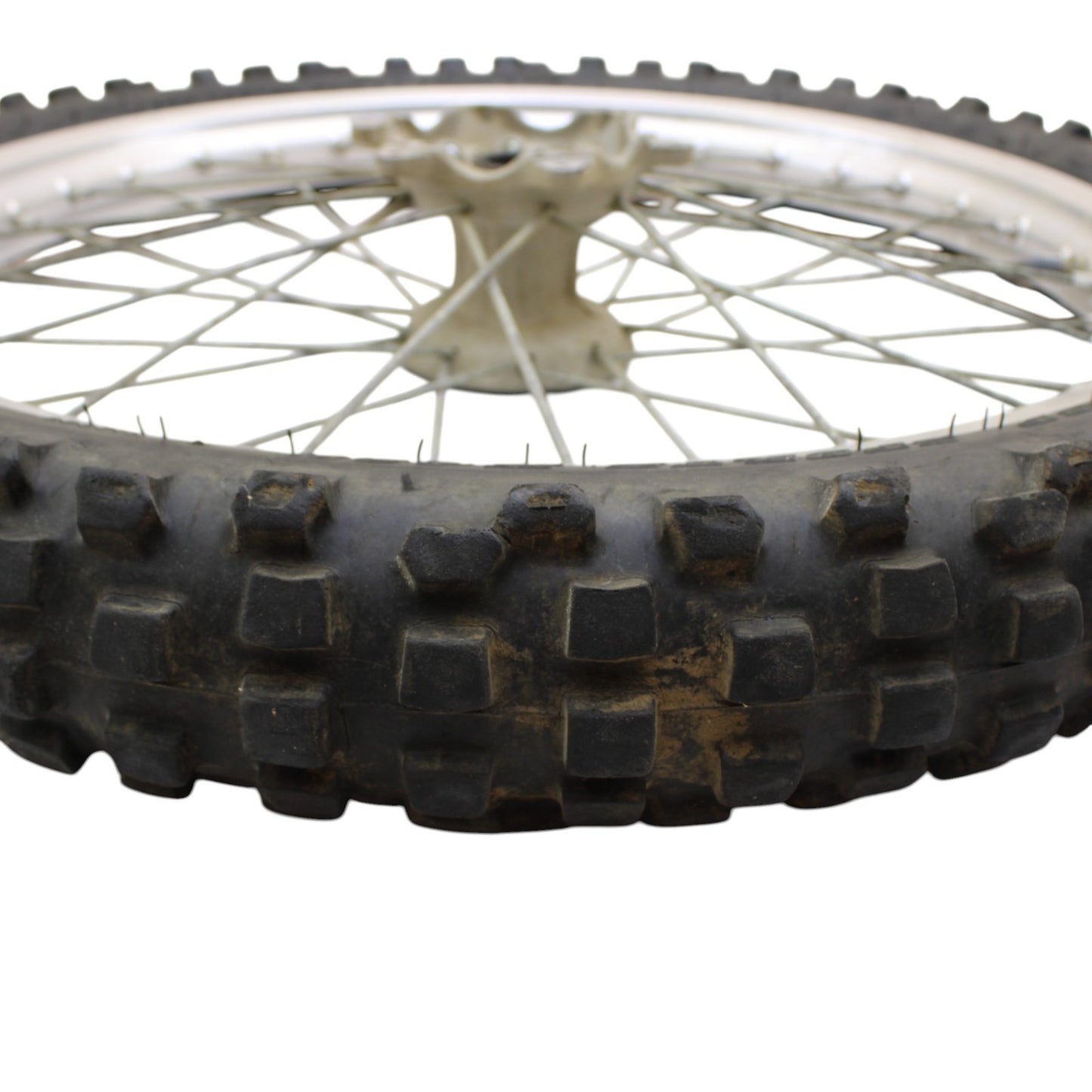 1986 - 1989 YAMAHA YZ125 YZ250 FRONT WHEEL RIM TIRE RUBBER SILVER
