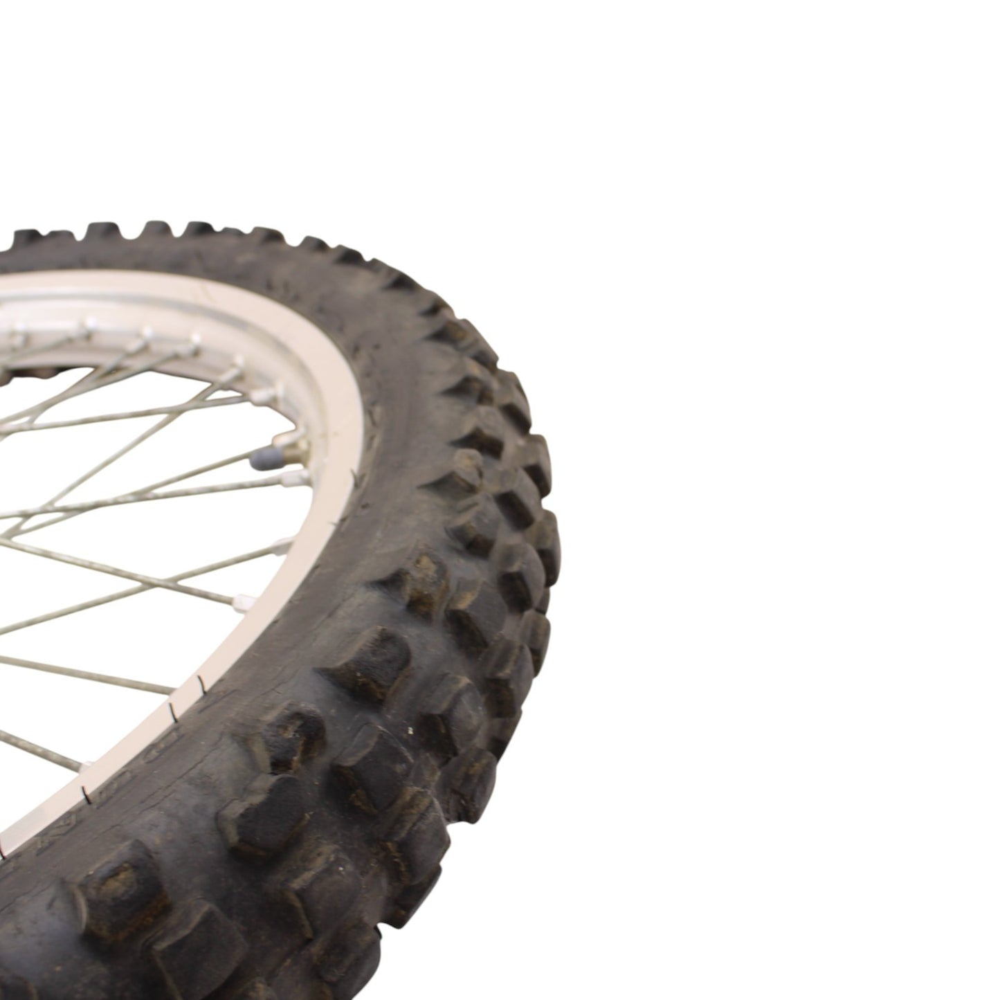 1986 - 1989 YAMAHA YZ125 YZ250 FRONT WHEEL RIM TIRE RUBBER SILVER