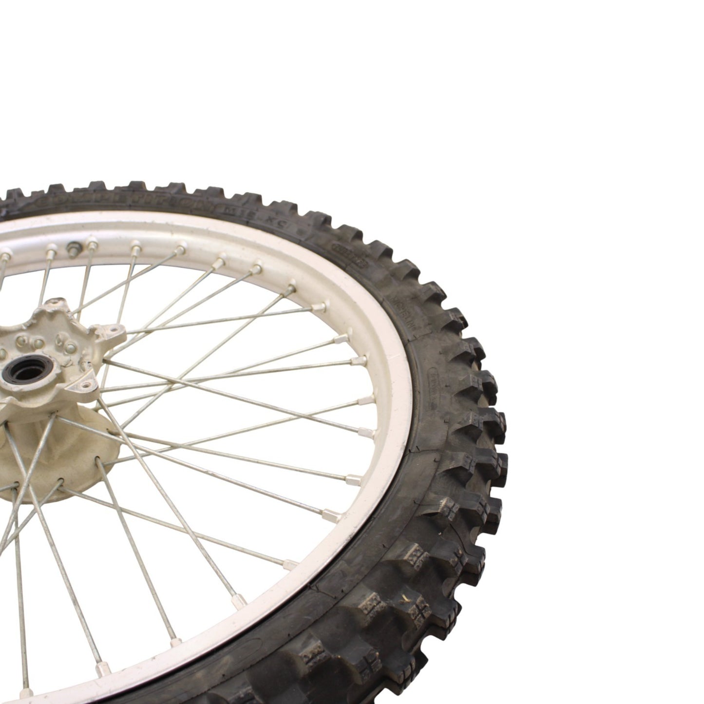 1996 - 1998 SUZUKI RM250 FRONT WHEEL RIM SPOKE TIRE RUBBER SILVER