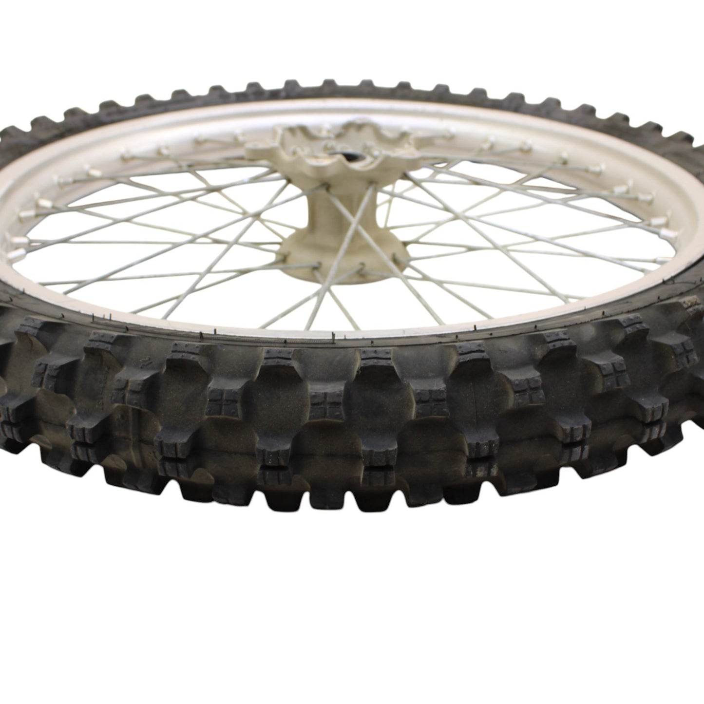 1996 - 1998 SUZUKI RM250 FRONT WHEEL RIM SPOKE TIRE RUBBER SILVER