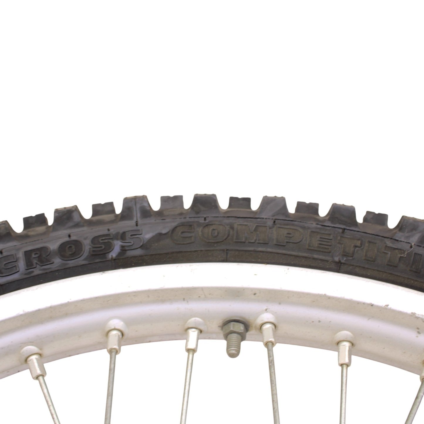 1996 - 1998 SUZUKI RM250 FRONT WHEEL RIM SPOKE TIRE RUBBER SILVER