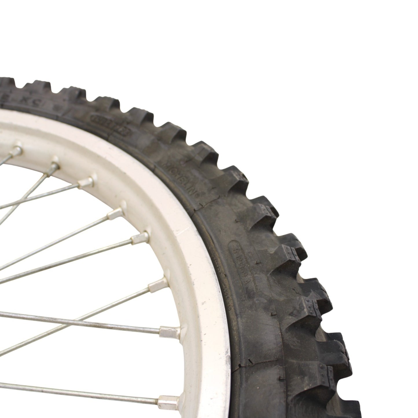 1996 - 1998 SUZUKI RM250 FRONT WHEEL RIM SPOKE TIRE RUBBER SILVER