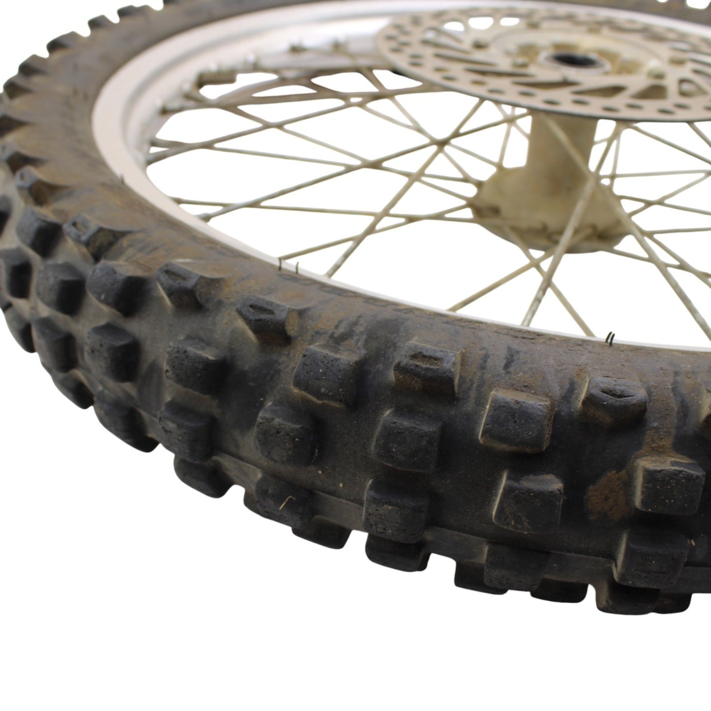 1995 - 1999 HONDA CR125R CR250R FRONT WHEEL RIM CALIPER SPOKE TIRE RUBBER SILVER